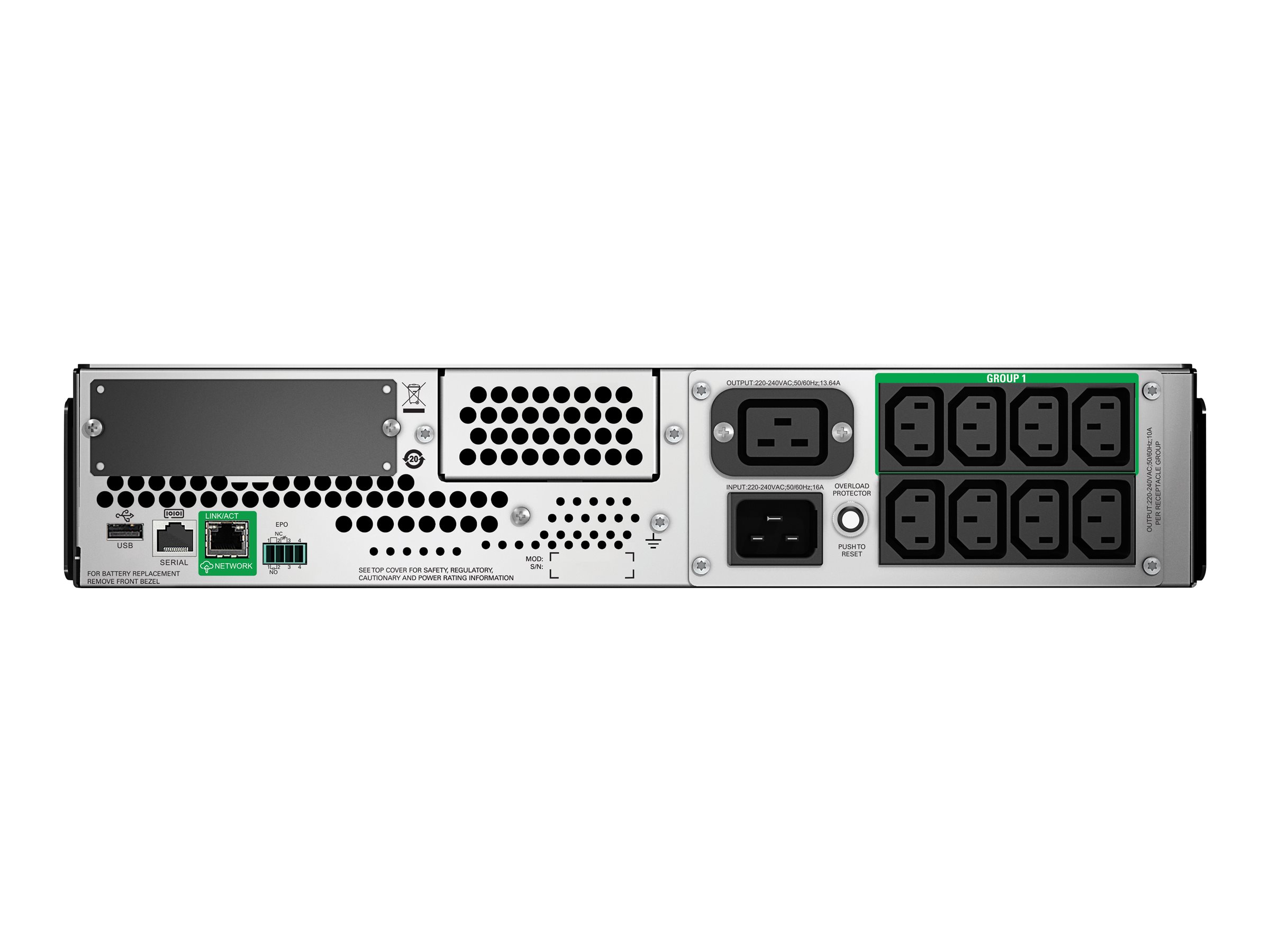 APC Smart-UPS SMT2200RMI2UC – 8x C13, 1x C19, USB, Rack-montierbar, SmartConnect, 2200VA