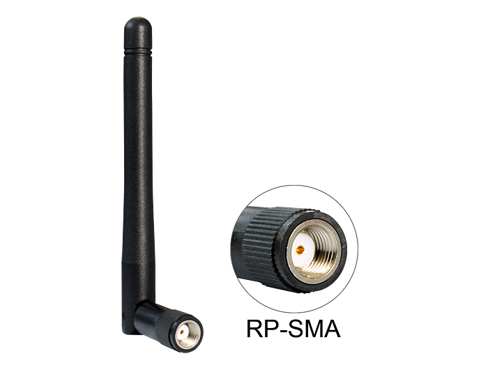 DeLOCK WLAN antenna SMA w/ flexible joint Netzwerk-Antenne 2 dBi