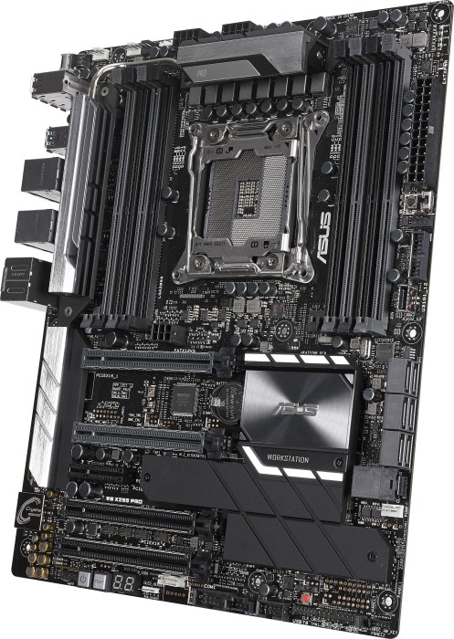 ASUS WS X299 PRO - Motherboard - ATX - LGA2066 Socket - X299 - USB 3.1 Gen 1, USB-C Gen2, USB 3.1 Gen 2 - 2 x Gigabit LAN - HD Audio (8-Kanal) ASUS WS X299 PRO - Motherboard - ATX - LGA2066 Socket - X299 - USB 3.1 Gen 1, USB-C Gen2, USB 3.1 Gen 2 - 2 x Gigabit LAN - HD Audio (8-Kanal)