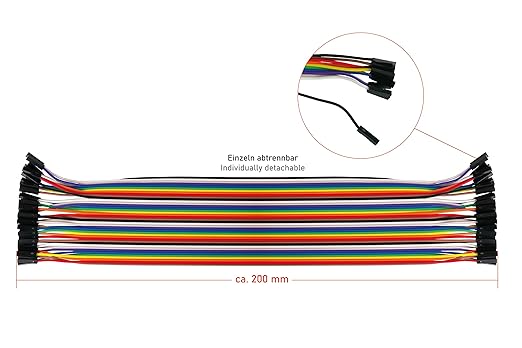 kabelmeister Jumper Wire 40-Pin Bu-Bu 3er-Set 20cm