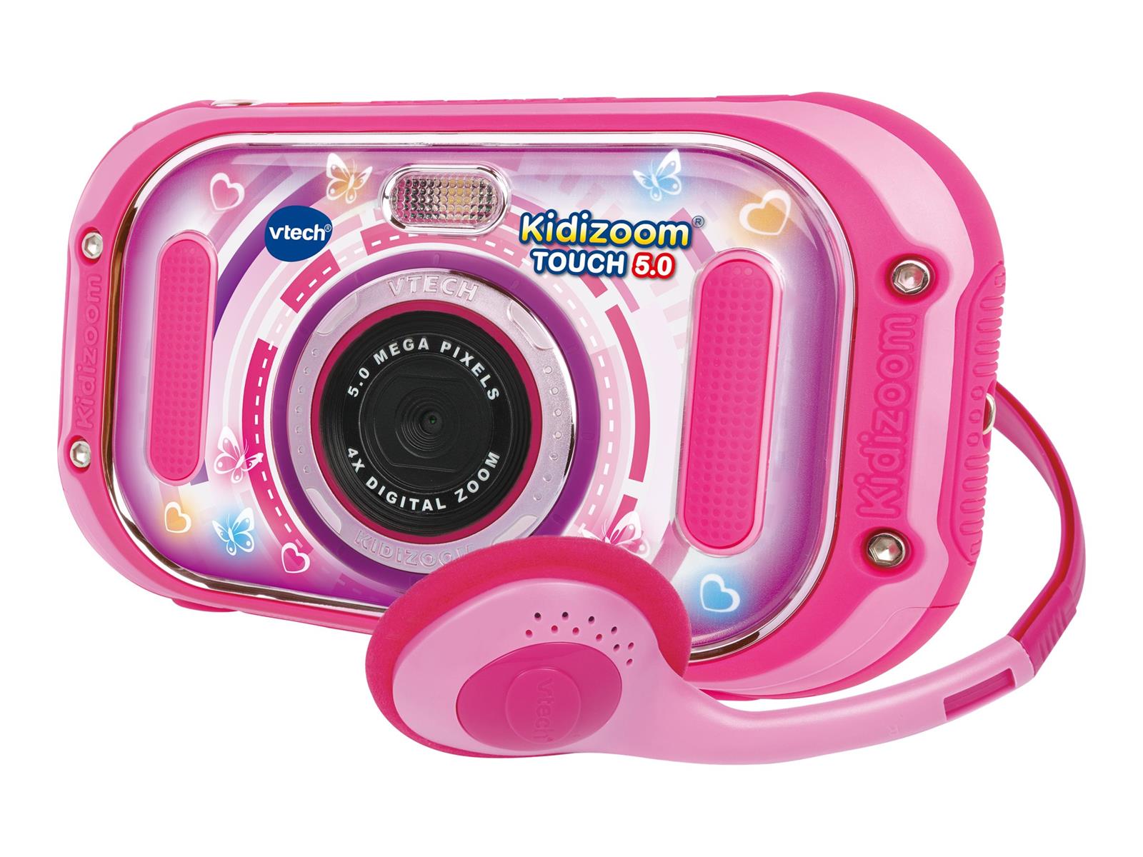 VTech KidiZoom Touch 5.0 pink – Kinderkamera mit Touchscreen, Selfie- und Videofunktion, Effekten, Spielen und vielem mehr – 5-12 Jahren