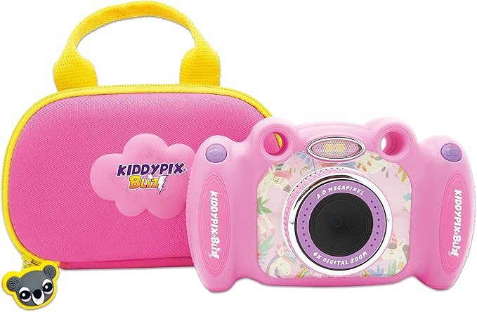 Kiddypix 'Blizz' Kinderkamera mit Webcam-Funktion, gummierte Außenseite, Integrierte Spiele, Pink Kiddypix 'Blizz' Kinderkamera mit Webcam-Funktion, gummierte Außenseite, Integrierte Spiele, Pink