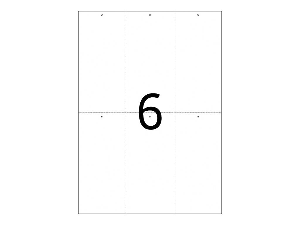 HERMA Special - Nicht klebend - perforiert - weiß - 70 x 148.5 mm 600 Etikett(en) (100 Bogen x 6)