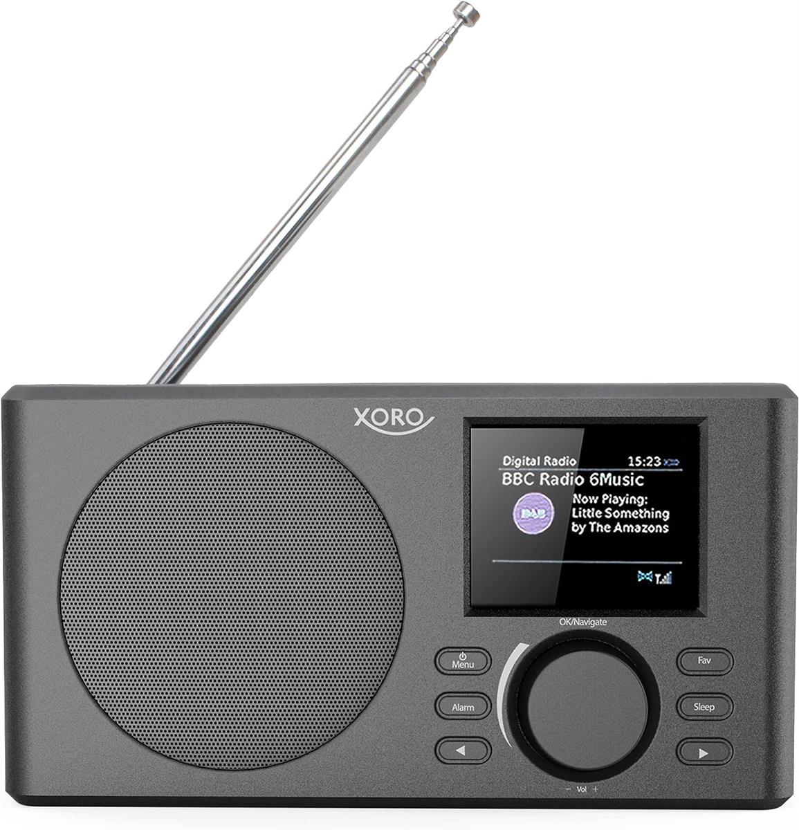 XORO DAB 150 IR - Tragbares Internet, DAB+ & UKW Radio mit Spotify Connect, integriertem Akku, WLAN b/g/n, USB 2.0 Media Player, APP Steuerung, Kopfhörerausgang