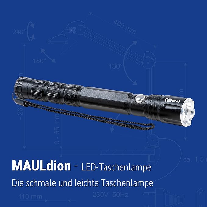 MAUL LED Taschenlampe Dion 17cm; 1W; bis zu 71m