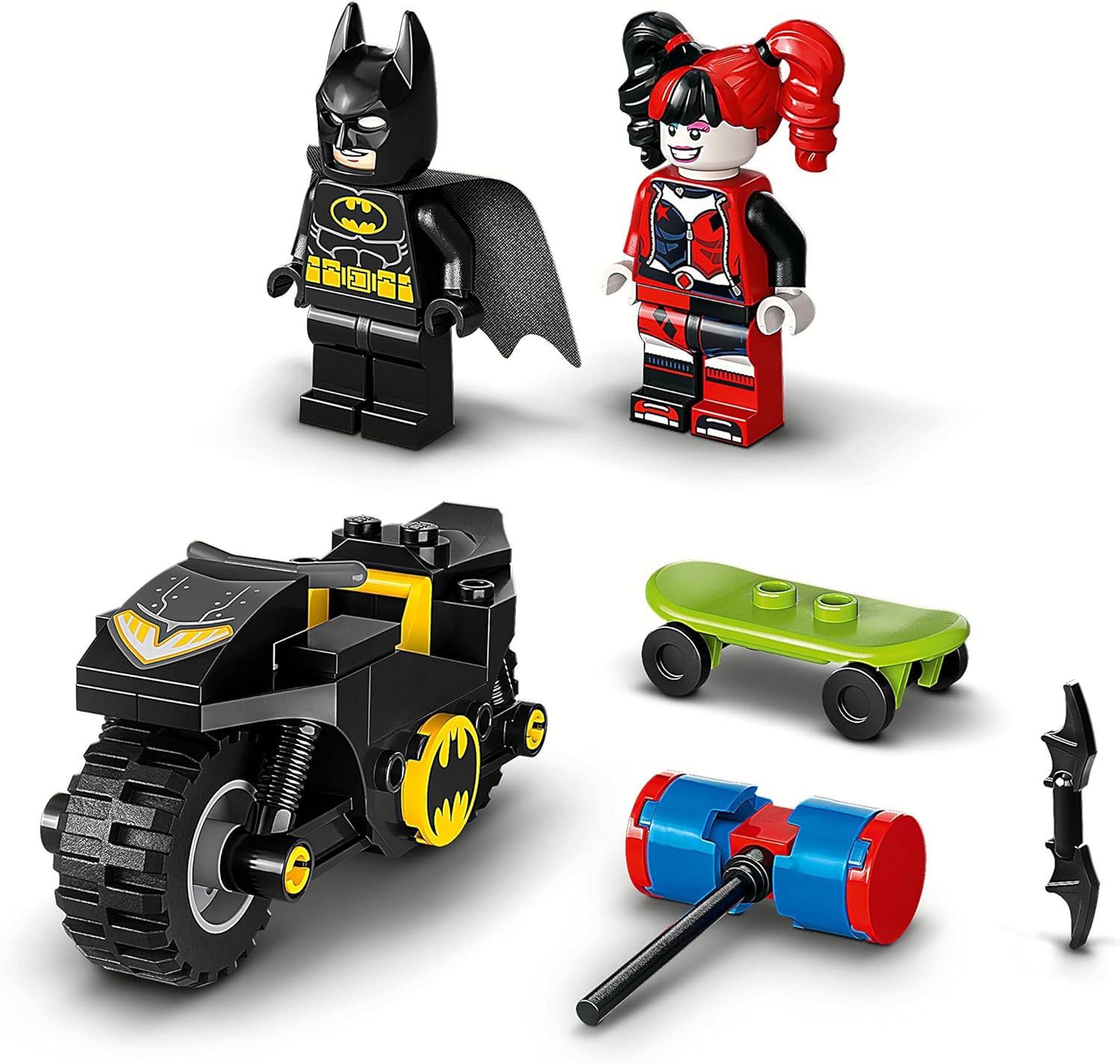 LEGO 76220 DC Batman vs. Harley Quinn, Superhelden-Set mit Action Figuren, Skateboard und Motorrad-Spielzeug für Jungen und Mädchen ab 4 Jahren LEGO 76220 DC Batman vs. Harley Quinn, Superhelden-Set mit Action Figuren, Skateboard und Motorrad-Spielzeug für Jungen und Mädchen ab 4 Jahren