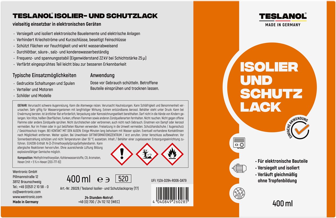 Isolier- und Schutzlackspray