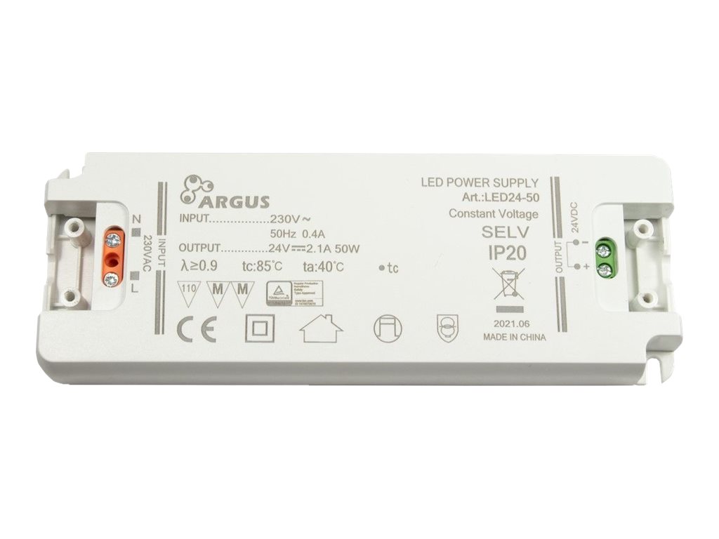Inter-Tech LED24-50 - LED-Treiber - 50 Watt - 2.1 A (2-polige Schraubklemme) Inter-Tech LED24-50 - LED-Treiber - 50 Watt - 2.1 A (2-polige Schraubklemme)
