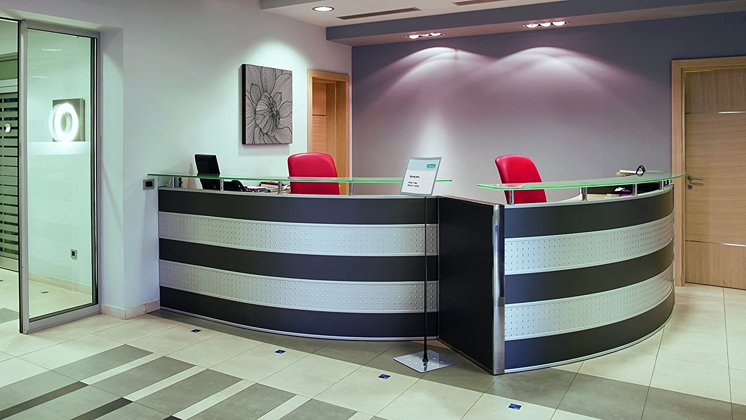 Durable 498123 - Informationsstand - A4 - Metall - Silber - Horizontal/Vertical - 320 mm