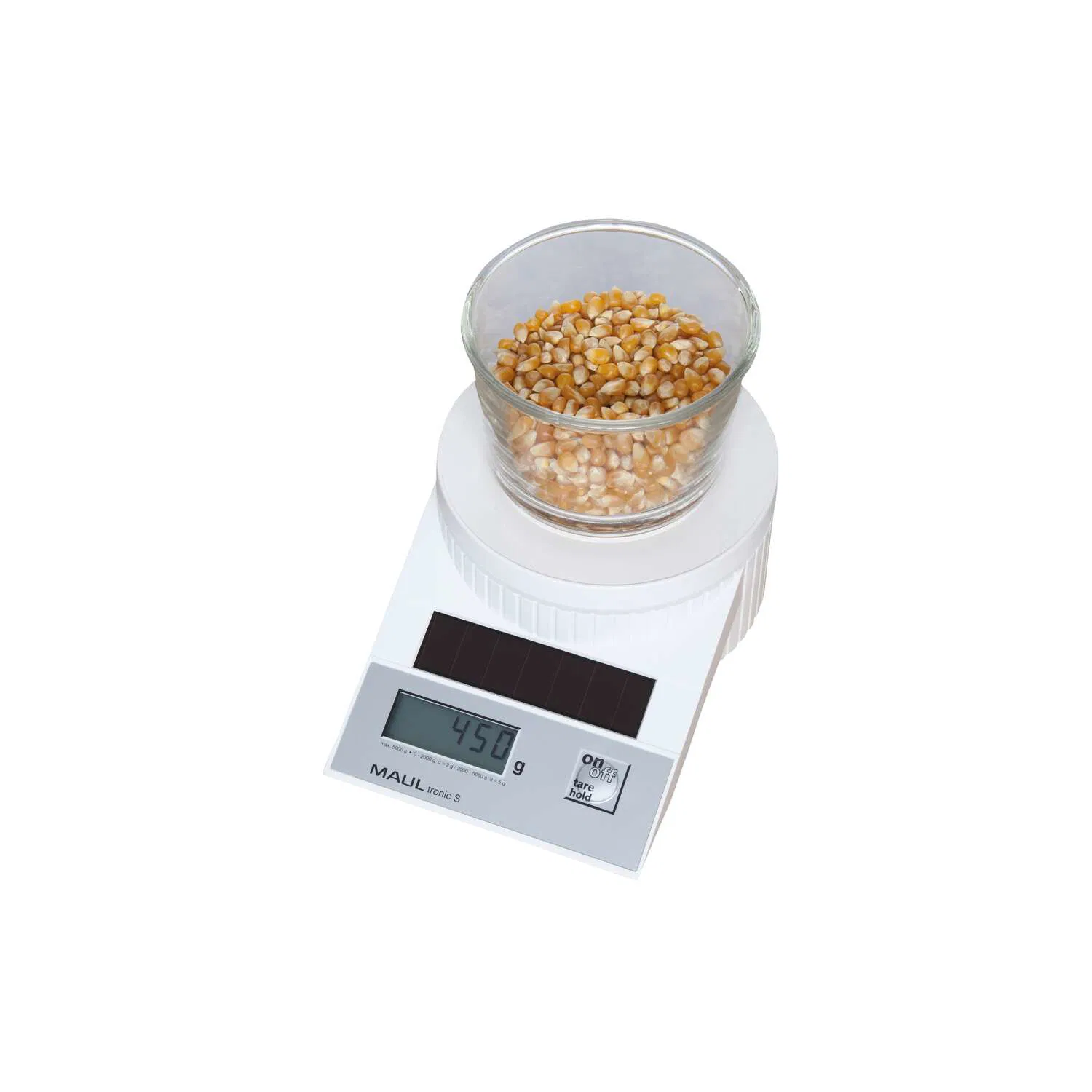 MAUL Solar-Briefwaage MAULtronic S, 5000 g weiß