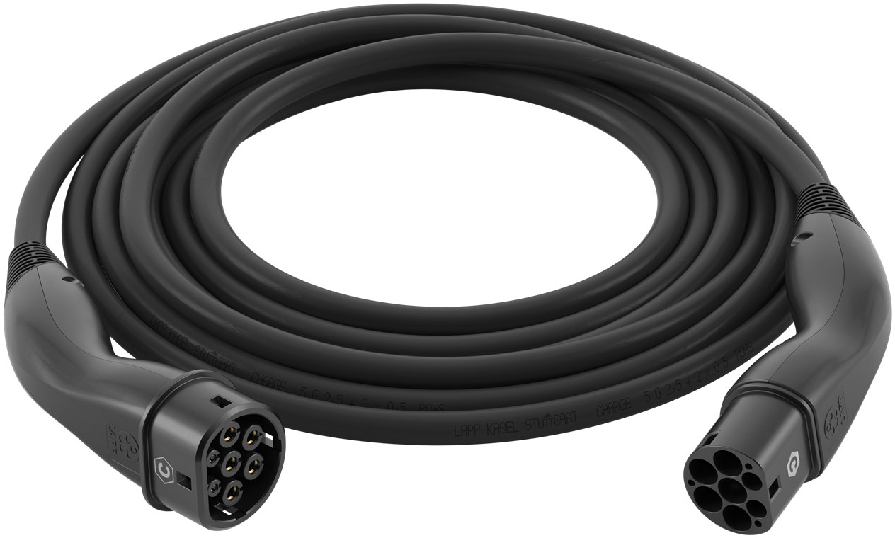 Ladekabel Typ 2, bis zu 11 kW, 7 m, schwarz Ladekabel Typ 2, bis zu 11 kW, 7 m, schwarz