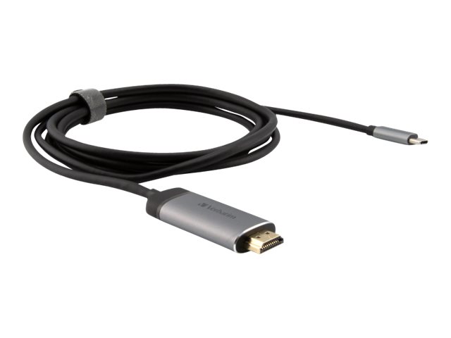 Verbatim 49144 Videokabel-Adapter 1,5 m USB Typ-C HDMI Schwarz, Silber