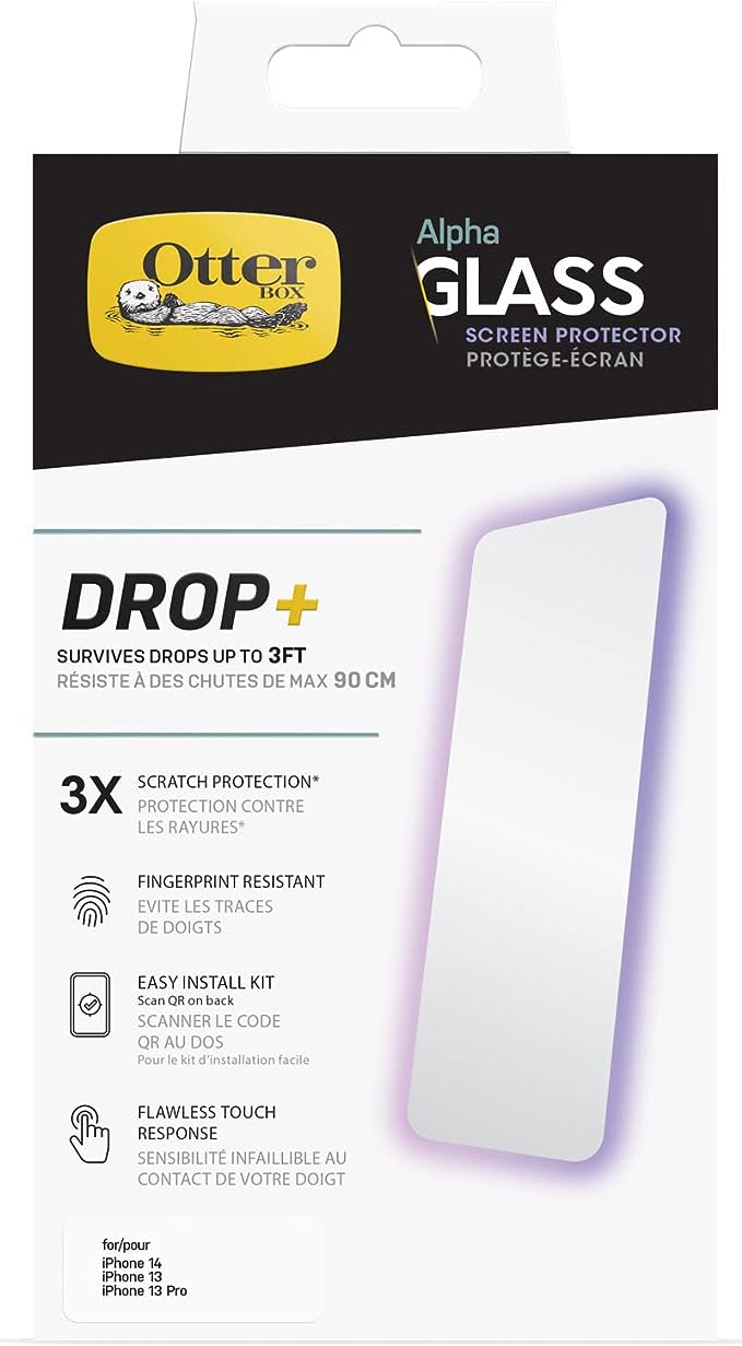 OtterBox AlphaGlass Displayschutz für iPhone 13/13 Pro/14