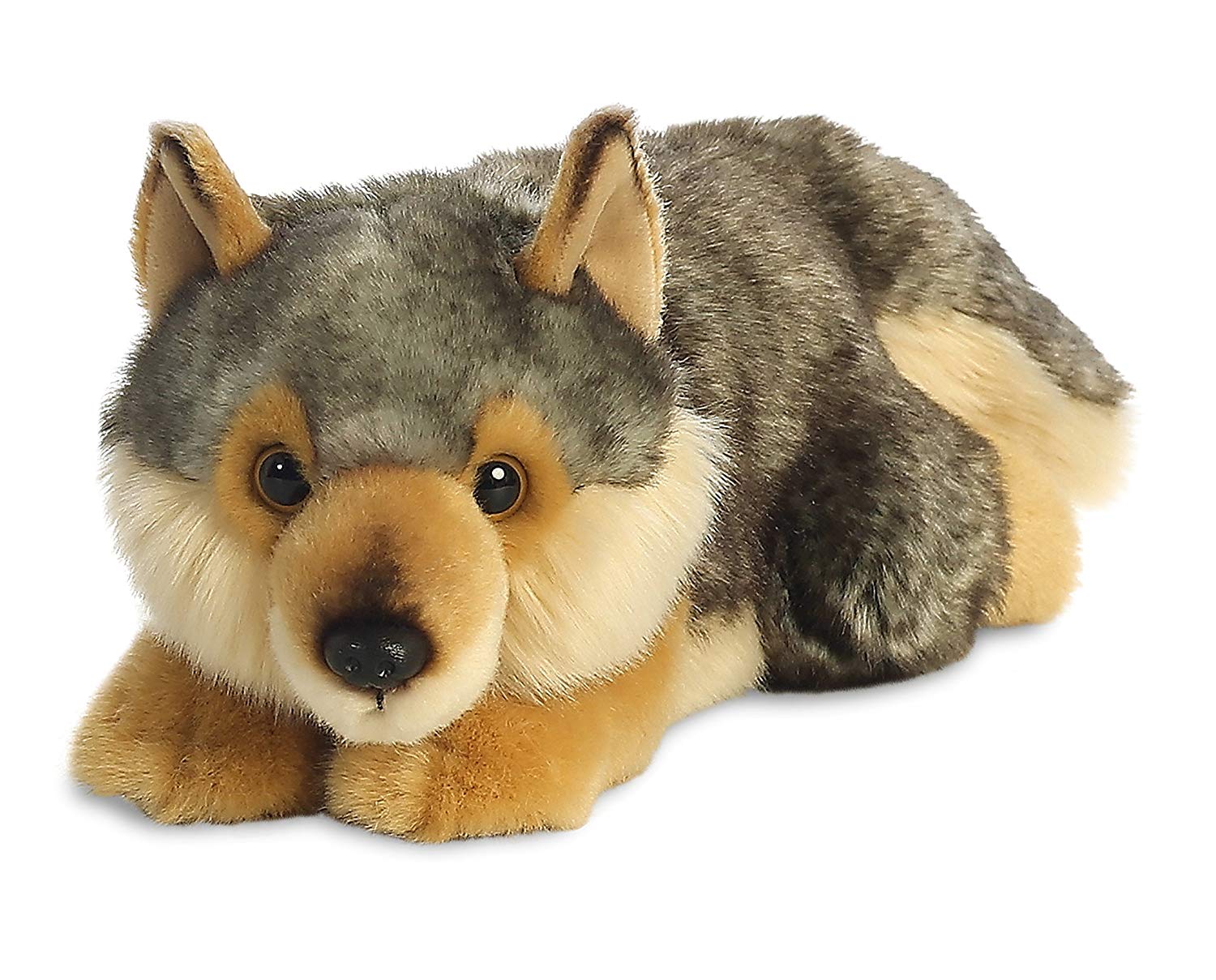 MiYoni Wolf liegend Plüschtier ca. 28 cm - Plüschfigur