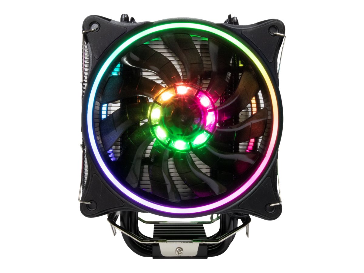 Inter-Tech Argus SU-280 RGB - Prozessor-Luftkühler - (für: LGA1156, AM2, AM2+, LGA1366, AM3, LGA1155, AM3+, FM1, FM2, LGA1150, LGA1151, AM4, LGA1200)
