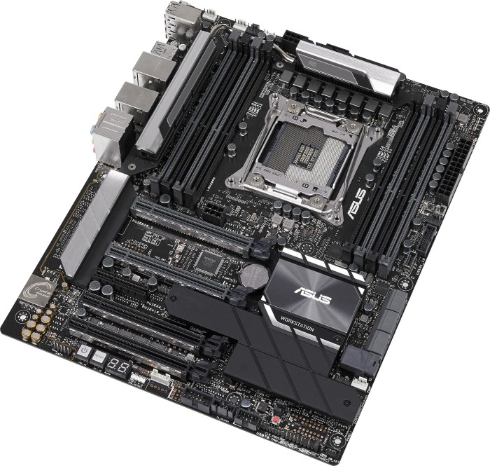 ASUS WS X299 PRO - Motherboard - ATX - LGA2066 Socket - X299 - USB 3.1 Gen 1, USB-C Gen2, USB 3.1 Gen 2 - 2 x Gigabit LAN - HD Audio (8-Kanal) ASUS WS X299 PRO - Motherboard - ATX - LGA2066 Socket - X299 - USB 3.1 Gen 1, USB-C Gen2, USB 3.1 Gen 2 - 2 x Gigabit LAN - HD Audio (8-Kanal)
