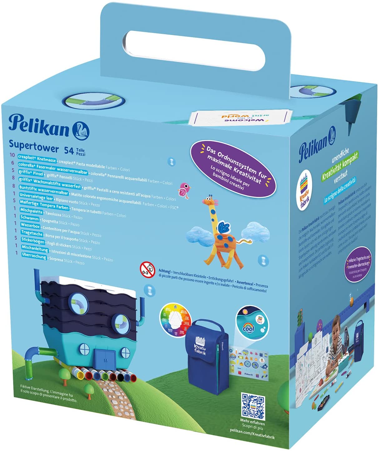 Pelikan Supertower Kreativfabrik 54 Teile inkl. Tragetasche Pelikan Supertower Kreativfabrik 54 Teile inkl. Tragetasche
