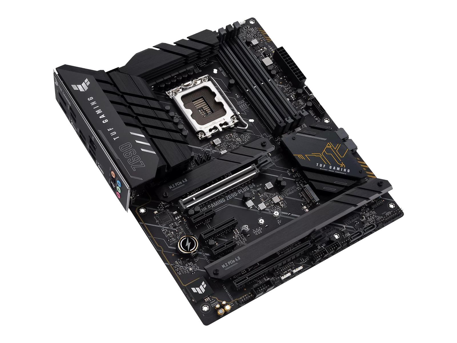 ASUS TUF GAMING Z690-PLUS D4 - Motherboard - ATX - LGA1700-Sockel - Z690 Chipsatz - USB-C Gen2, USB 3.2 Gen 1, USB-C Gen 2x2, USB 3.2 Gen 2, USB-C Gen1 - 2.5 Gigabit LAN - Onboard-Grafik (CPU erforderlich)