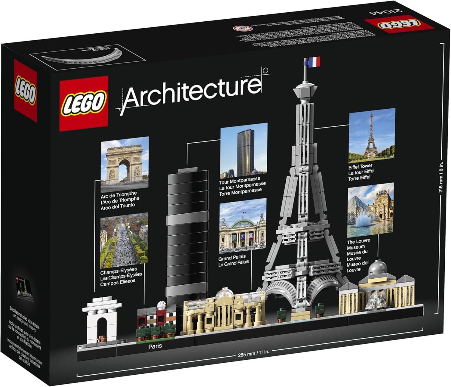 LEGO Architecture Paris, Modellbausatz mit Eiffelturm, Champs-Élysées und Louvre-Modell, Skyline-Kollektion, Haus und Büro-Deko, Geschenkideen für Sammler, Männer und Frauen 21044 LEGO Architecture Paris, Modellbausatz mit Eiffelturm, Champs-Élysées und Louvre-Modell, Skyline-Kollektion, Haus und Büro-Deko, Geschenkideen für Sammler, Männer und Frauen 21044