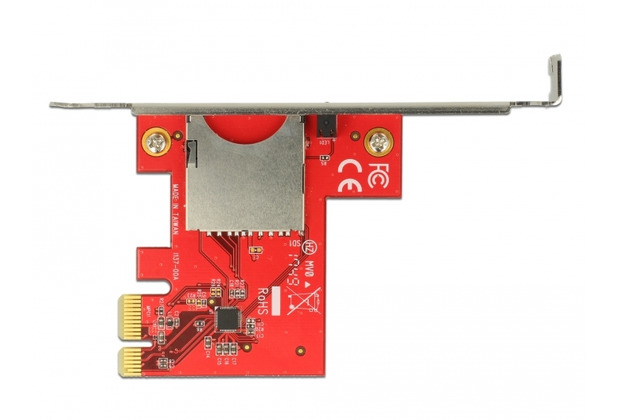 Delock PCI Express card> 1 x external SDXC slot - Kartenleser (SD, miniSD, microSD, miniSDHC, microSDHC, microSDXC, SDHC UHS-I, SDXC UHS-I, miniSDXC)