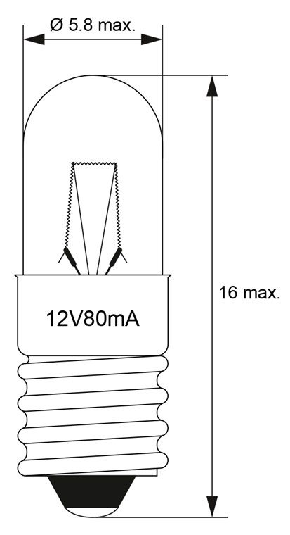 Röhrenlampe, 1 W