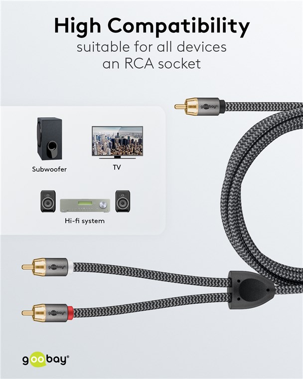 Cinch Y-Kabel, 3 m