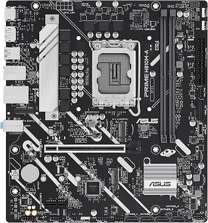ASUS PRIME H810M-A-CSM - Motherboard - micro ATX - LGA1851-Sockel - H810 Chipsatz - USB-C 3.2 Gen 1, USB 3.2 Gen 2, USB 3.2 Gen 1 - Gigabit LAN - Onboard-Grafik (CPU erforderlich)