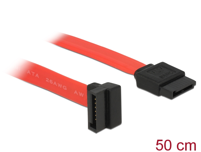 Delock Kabel SATA 50cm unten/gerade rot