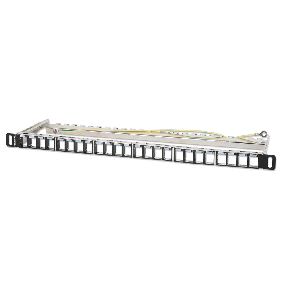 INTELLINET 24-Port Patchpanel geschirmt und unbestückt 0,5HE