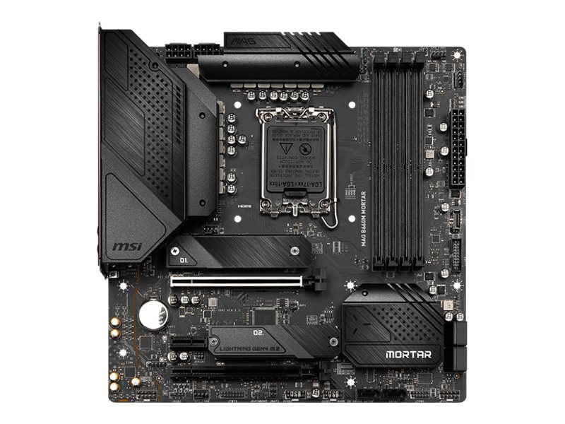 MSI MAG B660M MORTAR - Motherboard - micro ATX - LGA1700-Sockel - B660 Chipsatz - USB-C Gen2, USB 3.2 Gen 1, USB 3.2 Gen 2, USB-C Gen 2x2 - 2.5 Gigabit LAN - Onboard-Grafik (CPU erforderlich)
