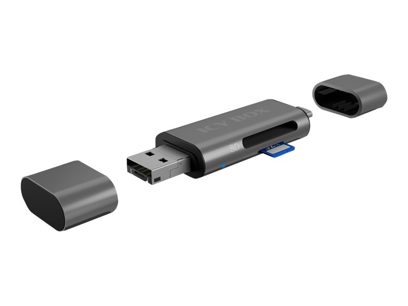 ICY BOX IB-CR201-C3 Kartenleser USB 3.2 Gen 1 (3.1 Gen 1) Type-C Anthrazit