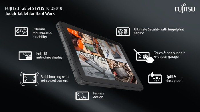 Fujitsu Stylistic Q5010 - Tablet - mit Tastatur-Dock - Pentium Silver N5030 / 1.1 GHz - Win 10 Pro 64-Bit - UHD Graphics 605 - 8 GB RAM - 256 GB eMMC - 25.7 cm (10.1") Fujitsu Stylistic Q5010 - Tablet - mit Tastatur-Dock - Pentium Silver N5030 / 1.1 GHz - Win 10 Pro 64-Bit - UHD Graphics 605 - 8 GB RAM - 256 GB eMMC - 25.7 cm (10.1")