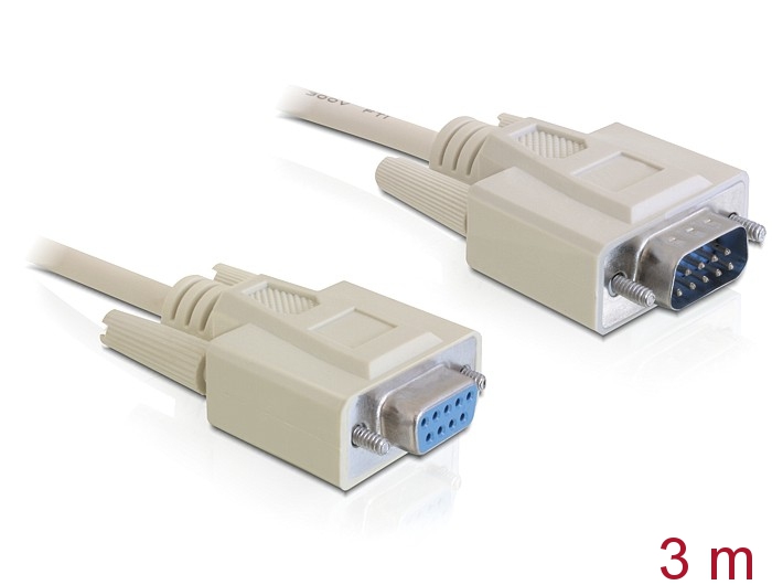 DeLOCK RS-232 3m Serien-Kabel Beige SUB-D 9 DeLOCK RS-232 3m Serien-Kabel Beige SUB-D 9