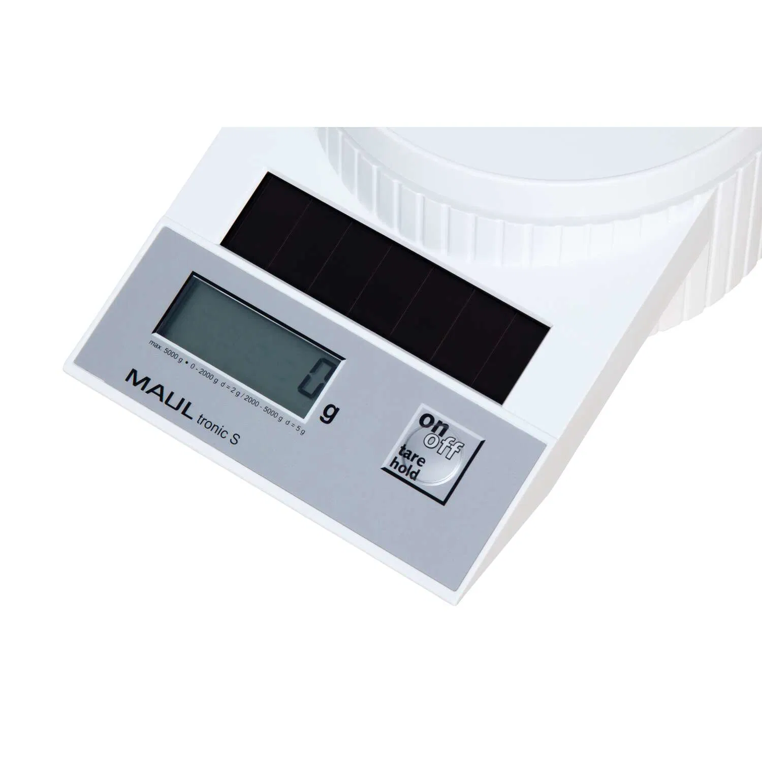 MAUL Solar-Briefwaage MAULtronic S, 5000 g weiß