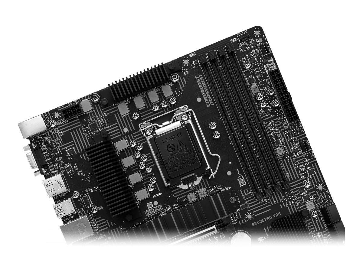 MSI B560M PRO-VDH - Motherboard - micro ATX - LGA1200-Sockel - B560 Chipsatz - USB 3.2 Gen 1, USB 3.2 Gen 2 - 2.5 Gigabit LAN - Onboard-Grafik (CPU erforderlich)