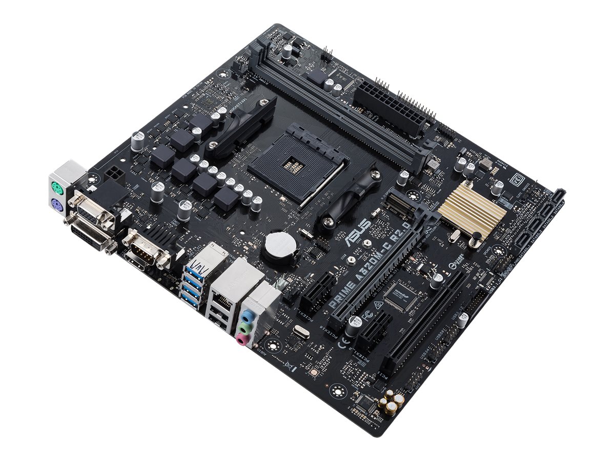 ASUS A320M-C R2.0 - Motherboard - micro ATX - Socket AM4 - AMD A320 Chipsatz - USB 3.1 Gen 1 - Gigabit LAN - Onboard-Grafik (CPU erforderlich) ASUS A320M-C R2.0 - Motherboard - micro ATX - Socket AM4 - AMD A320 Chipsatz - USB 3.1 Gen 1 - Gigabit LAN - Onboard-Grafik (CPU erforderlich)
