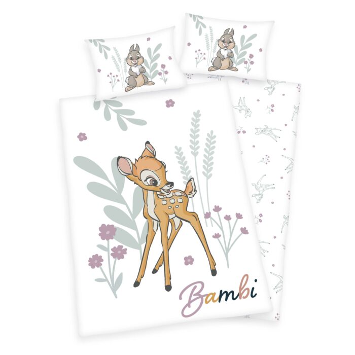 Disney's Bambi Flanell-Bettwäsche "Made in Green" - 40 x 60 + 100 x 135 cm