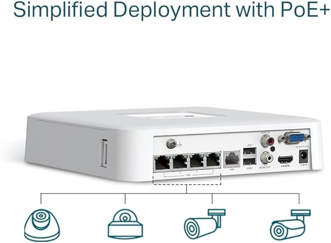 TP-LINK VIGI NVR1104H-4P V1 - NVR - 4 Kanäle