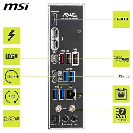 MSI MAG Z890 TOMAHAWK WIFI Motherboard Intel Z890 LGA 1851 (Socket V1) ATX