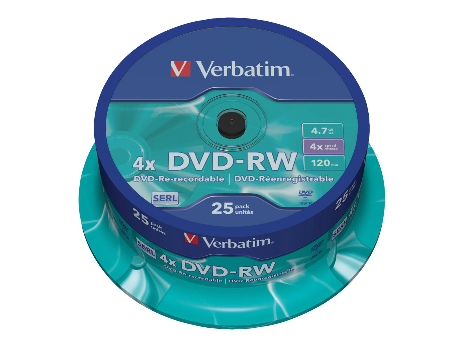 Verbatim DVD-RW Matt Silver 4,7 GB 25 Stück(e)