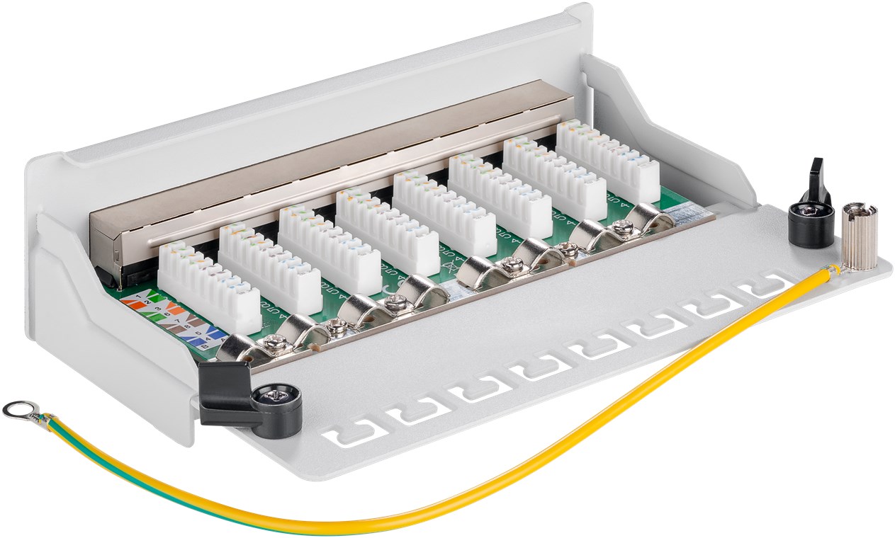 CAT 5e Mini/Desktop Patch Panel, 8 Port, (1 HE)