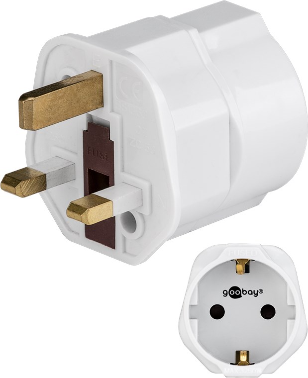 Netzadapter UK, Weiß
