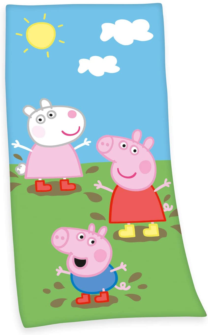 Peppa Pig - Badetuch Velours - 75 x 150 cm