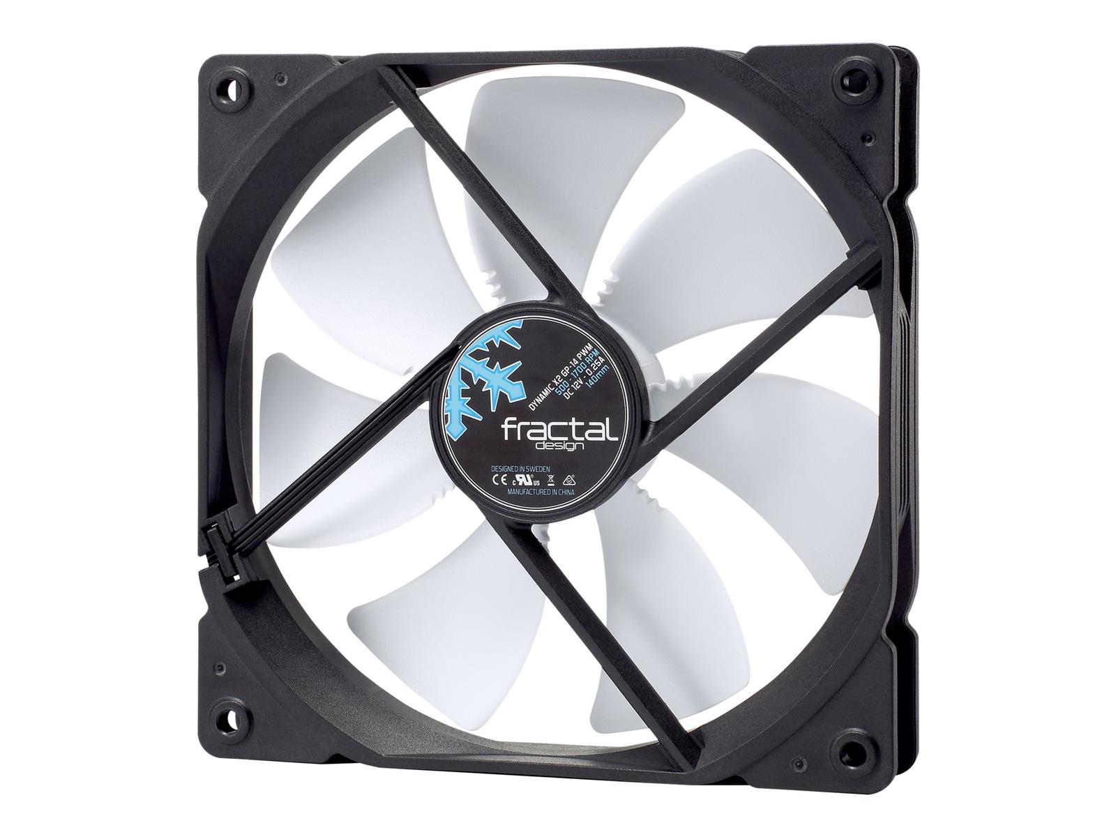Fractal Design Dynamic X2 GP-12 PWM Computergehäuse Ventilator 12 cm Schwarz, Weiß