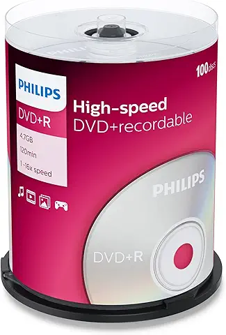 1x100 Philips DVD+R 4,7GB 16x SP