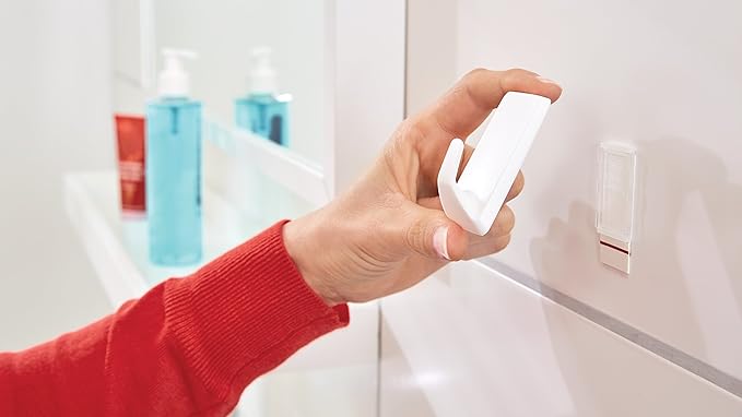 tesa Powerstrips Haken L rechteckig weiß