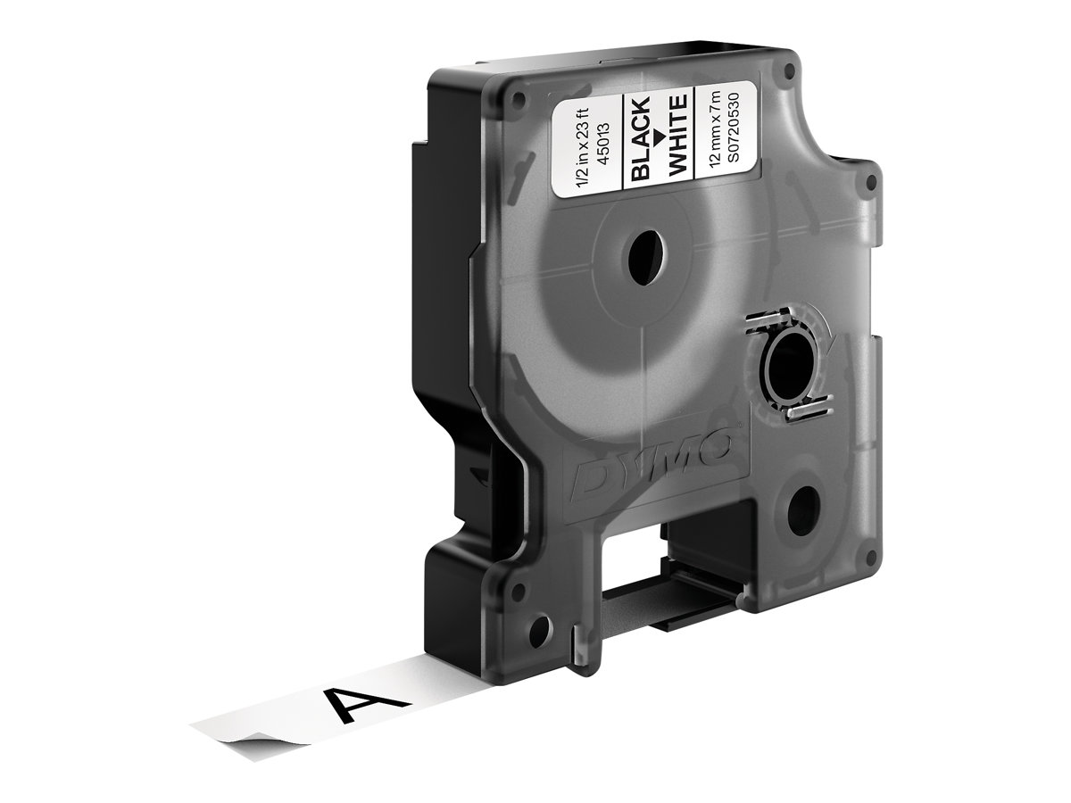 DYMO D1 - Standardetiketten - Schwarz auf Weiß - 12mm x 7m