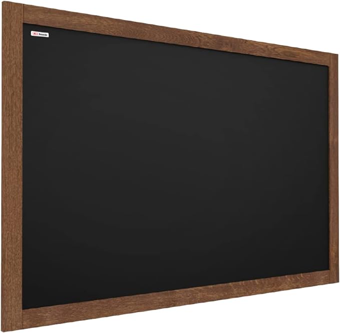 ALLboards Kreidetafel mit lackiertem Holzrahmen 200x100cm, Schwarz, Schreibtafel, Kreide