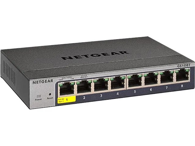 NETGEAR GS108Tv3 Managed L2 Gigabit Ethernet (10/100/1000) Grau