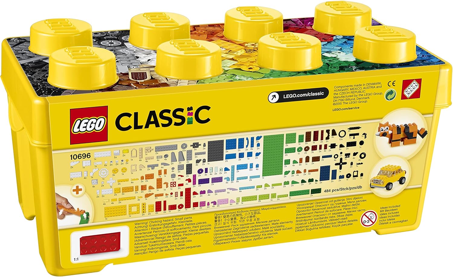 LEGO® Classic 10696 Mittelgroße Bausteine-Box, 484 Teile